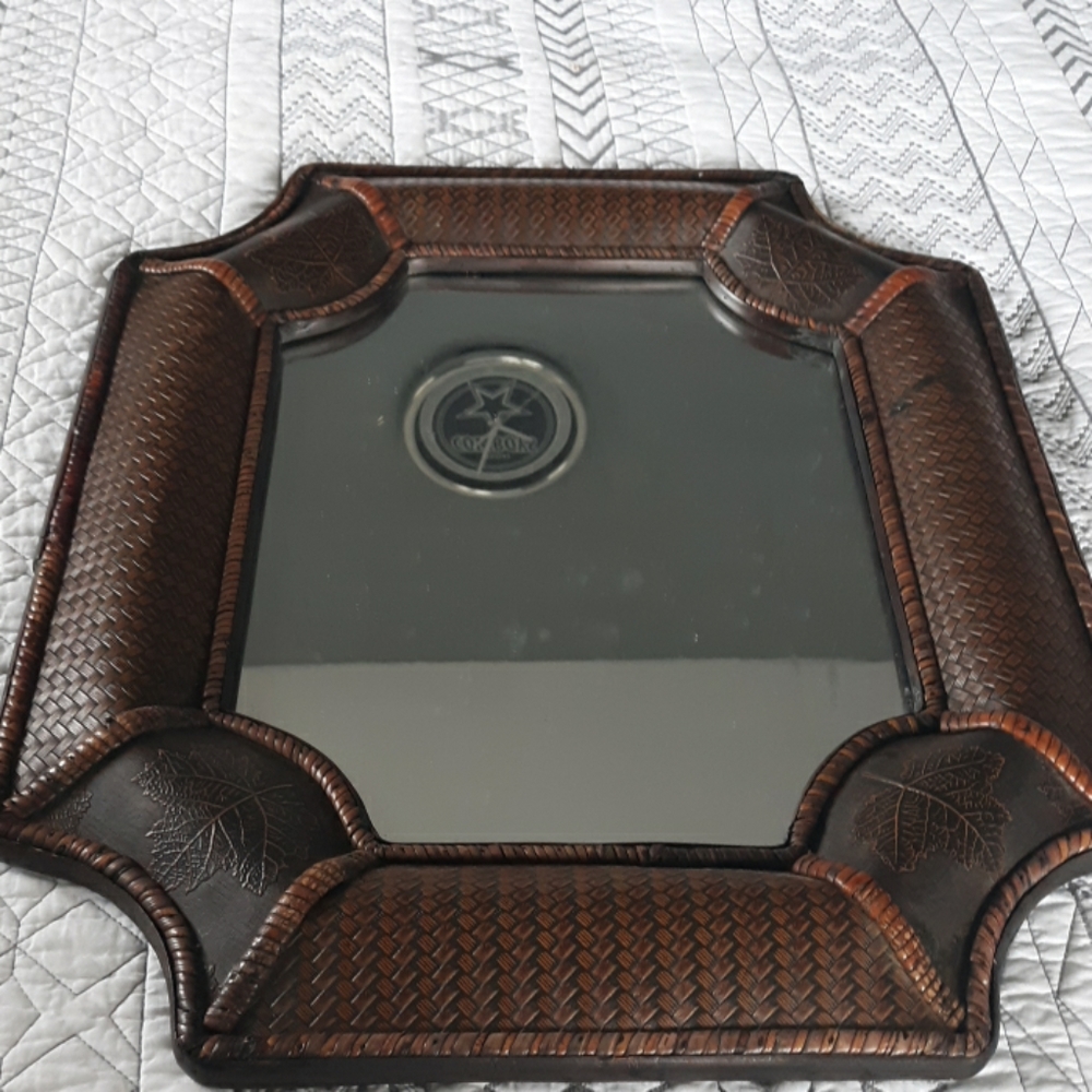 Bamboo vanity mirror